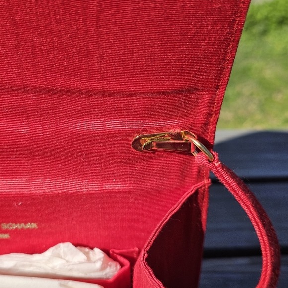 Martin Van Schaak vintage 2pc. red purse - Picture 4 of 14